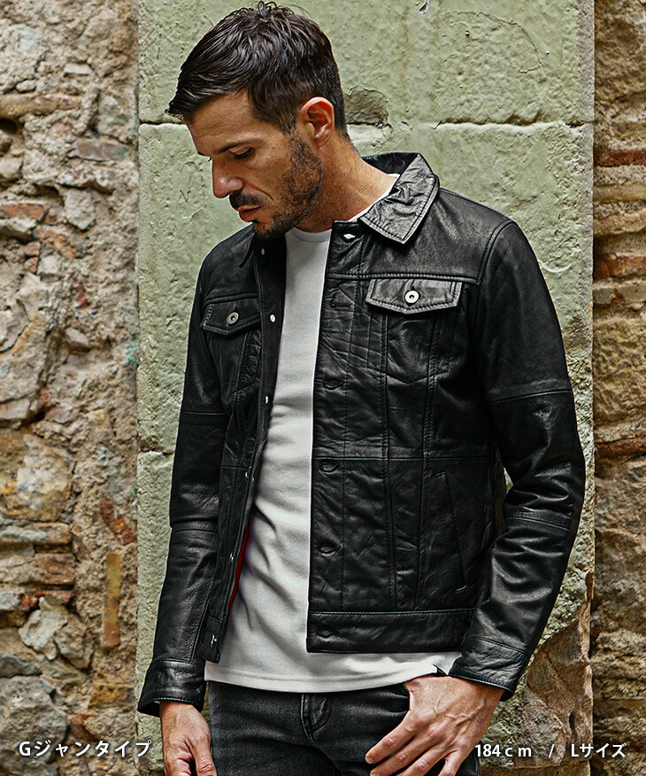 楽天市場】【送料無料】 本革 ライダースジャケット メンズ 革ジャン