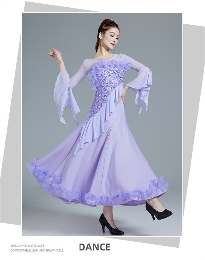 楽天市場】社交ダンスドレス 社交ダンス モダンドレス ピンク パープル
