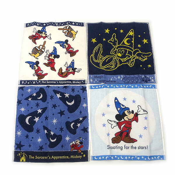 楽天市場】魔法使いのミッキー ミニタオル4枚 ファンタジア タオル
