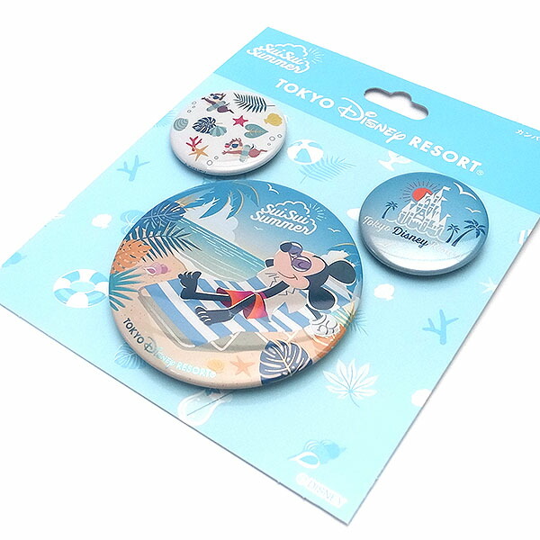 楽天市場】スイスイサマー 缶バッジ3個 ディズニーリゾート限定
