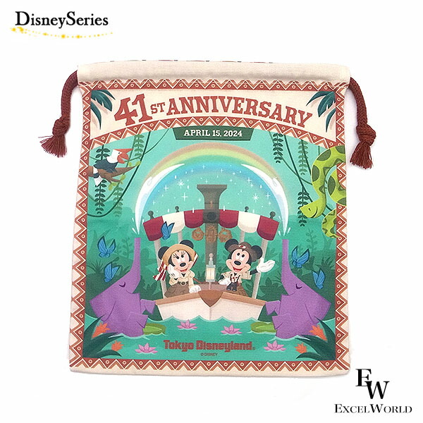 楽天市場】きんちゃく ミッキー＆ミニー 41周年 ワイルドライフ エクス