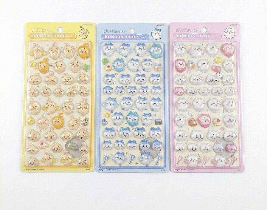 楽天市場】3種セット ちいかわ ボンボンドロップシール ハチワレ