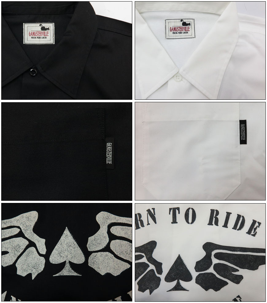 楽天市場】GANGSTERVILLE ギャングスタービル 長袖 ワークシャツ THUG