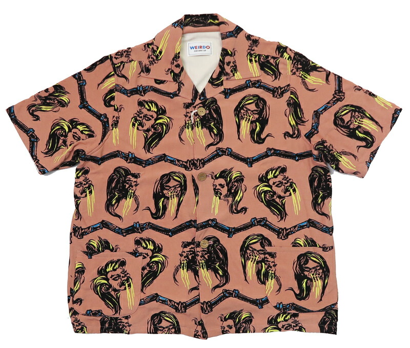 楽天市場】WEIRDO ウィアード 半袖 ビーチシャツ 「VOODOO HEAD」 GLAD
