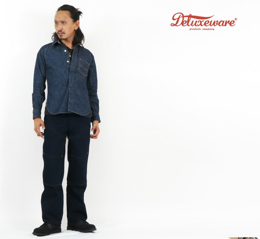 楽天市場】デラックスウェア DELUXEWARE ロゴ刺繍 10.5oz デニム