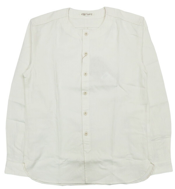 楽天市場】ORGUEIL オルゲイユ 長袖 ノーカラー シャツ コットンリネン