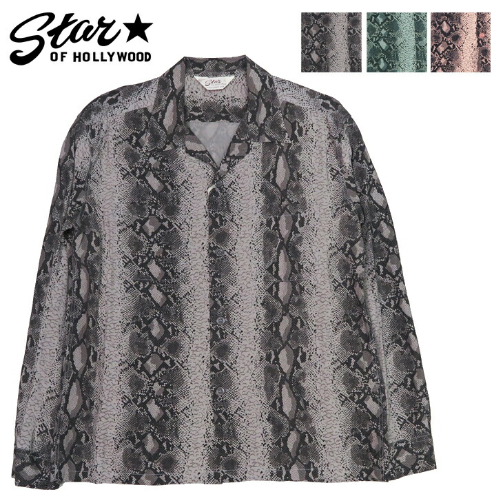 楽天市場】STAR OF HOLLYWOOD スターオブハリウッド 長袖 レーヨン