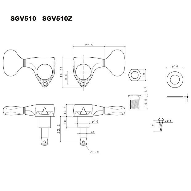 楽天市場】GOTOH ゴトー ギター ペグ SGV510Z L5 G(ゴールド) L3R3