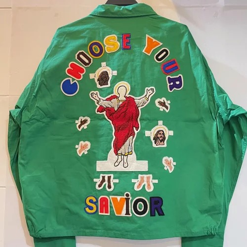 楽天市場】SAINT MICHAEL 22ss DENIM TEARS JACJET XLサイズ グリーン