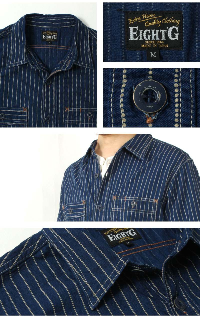 楽天市場】エイトジー ワークシャツ 半袖 アメカジ メンズ 2025春夏