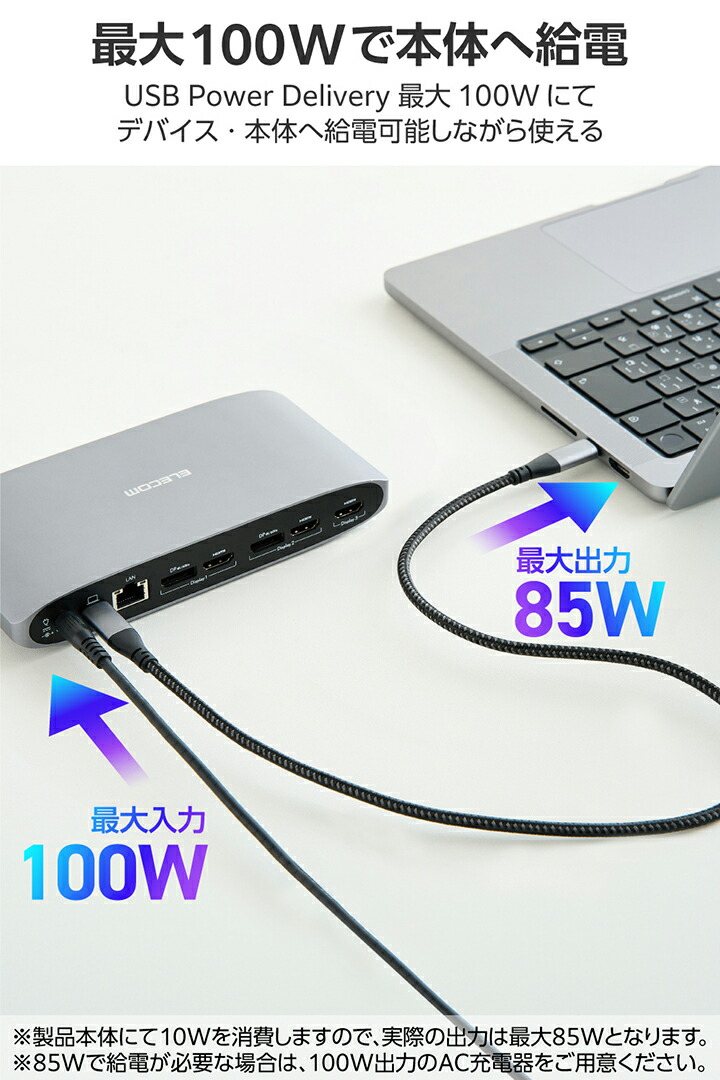 楽天市場】エレコム ドッキングステーション USB Type-C Displaylink
