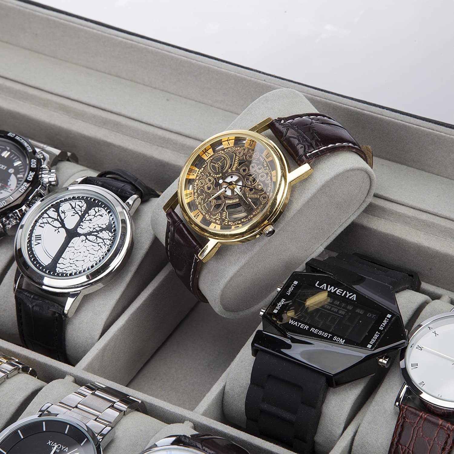 楽天市場】腕時計収納ケース 腕時計収納ボックス 2段式 12本用