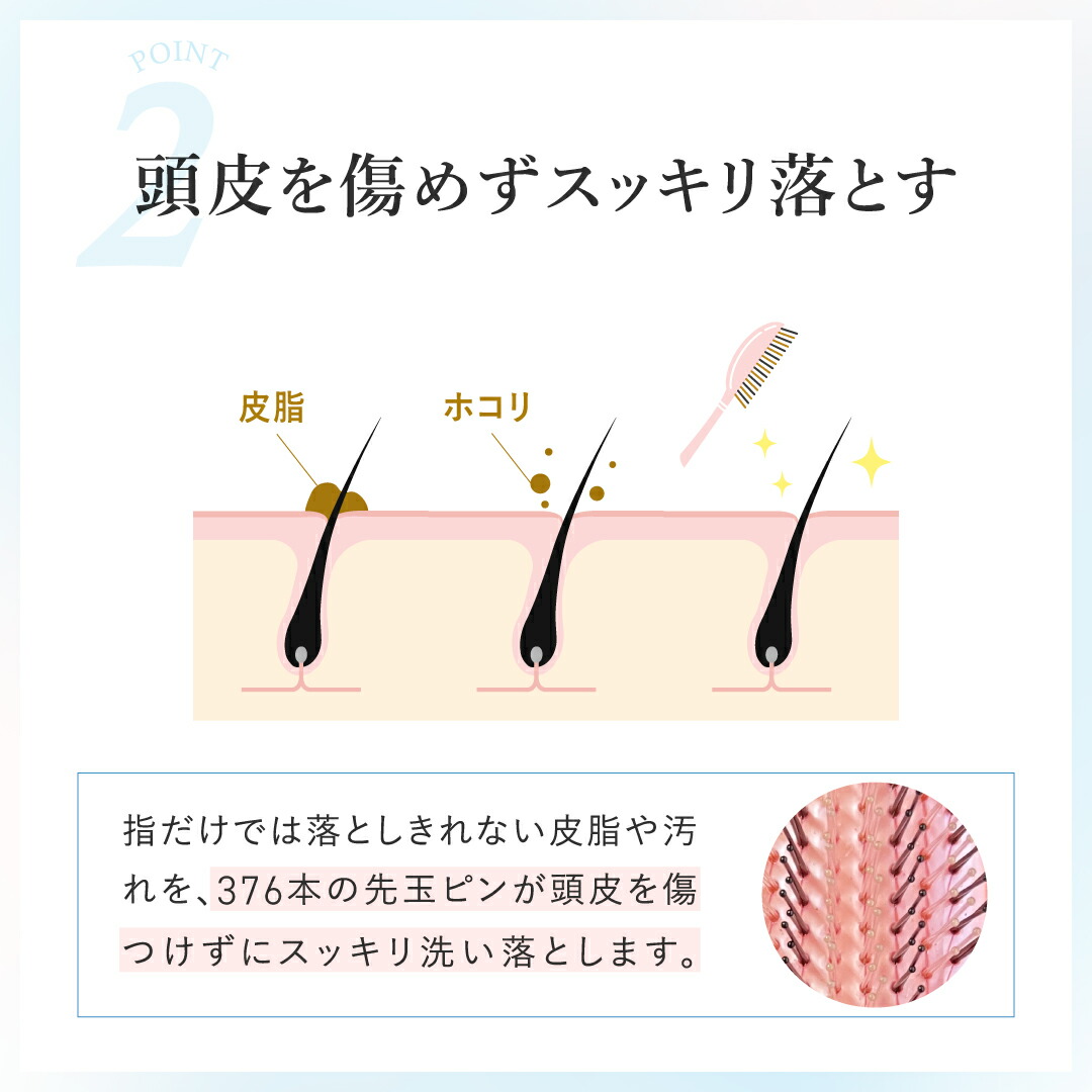 楽天市場】【スカルプブラシ キレイニ】ピンク／ローズピンク／ブルー