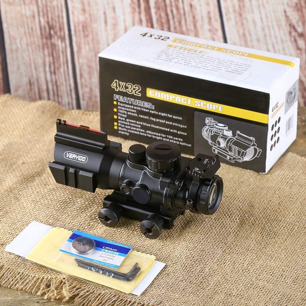 楽天市場】ドットサイト 実物ライフルスコープ 20mmレール 4x32 4倍