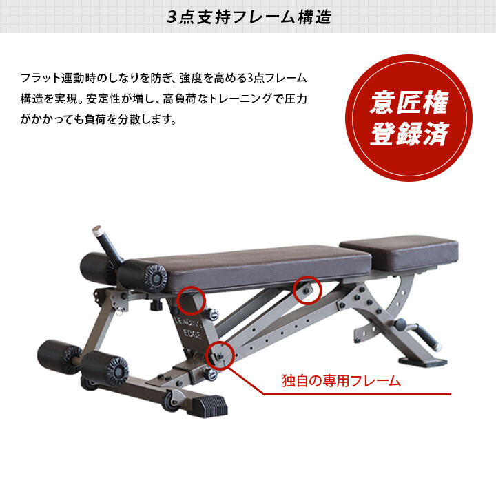 楽天市場】[訳あり]トレーニングベンチ アジャスタブルベンチ ブラウン