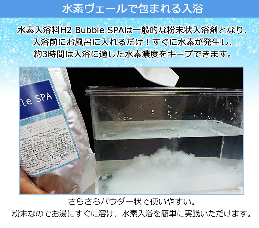 楽天市場】水素入浴剤 エステサロン専売 TheBeauty H2 Bubble SPA 700g