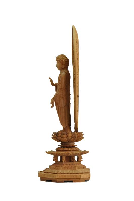 楽天市場】仏像 浄土宗 時宗 阿弥陀如来 立像 白檀材 八角台座 舟型