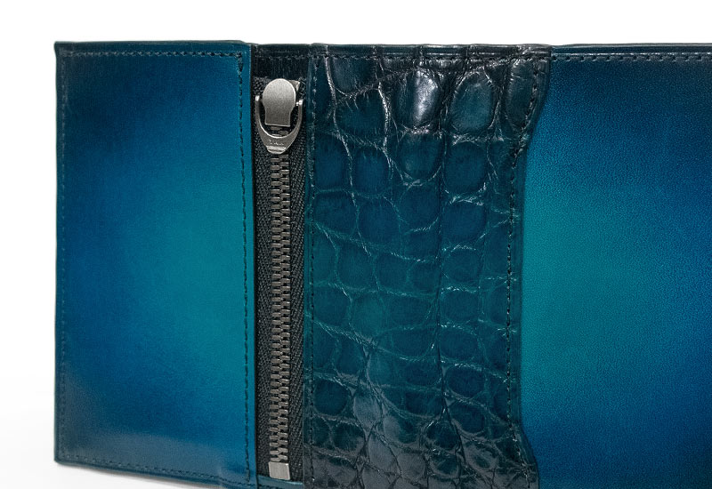 yuhaku グラデーション クロココンビ コンパクト財布 楽天市場