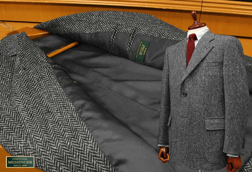 楽天市場】[秋冬] 3ツ釦段返り [ W.BILL ] ヘリンボーンツイード