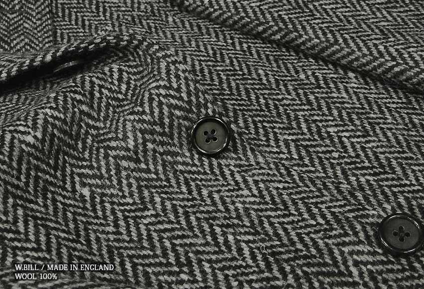 楽天市場】[秋冬] 3ツ釦段返り [ W.BILL ] ヘリンボーンツイード