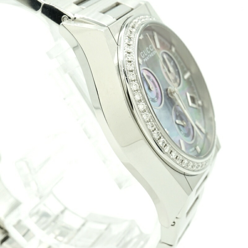 楽天市場】グッチ GUCCI パンテオン クロノグラフ ダイヤモンド シェル