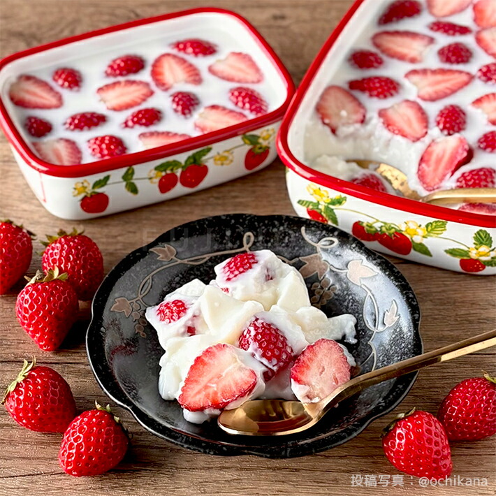楽天市場】【限定販売】富士ホーロー いちごきっちん レシピ付き 浅型