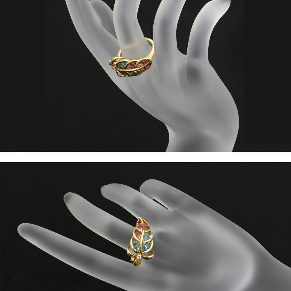 タサキTASAKI K18イエロートパーズ パールリング - タサキ TASAKI 10号