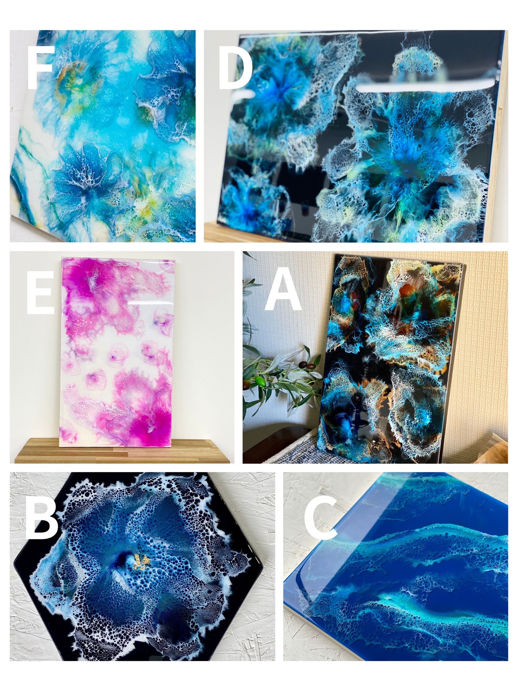 楽天市場】【アートパネル】レジンアート 海花 パネル 30cm×50cm