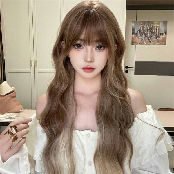 楽天市場】ウィッグ ロング カール ウェーブ 巻き髪 ブラウン 茶髪