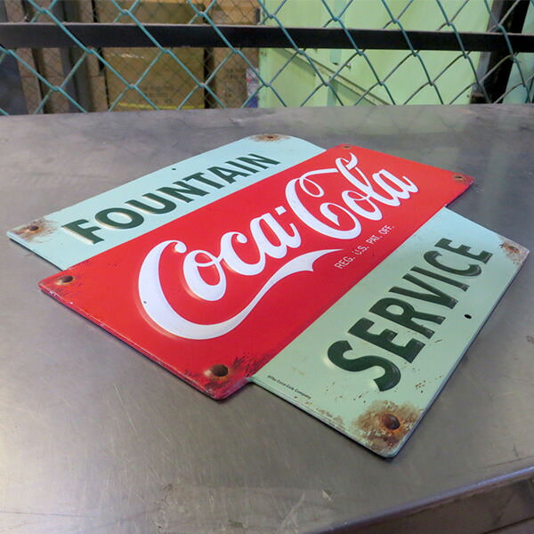 楽天市場】コカコーラ 看板 ダイカット エンボス メタルサイン COCA