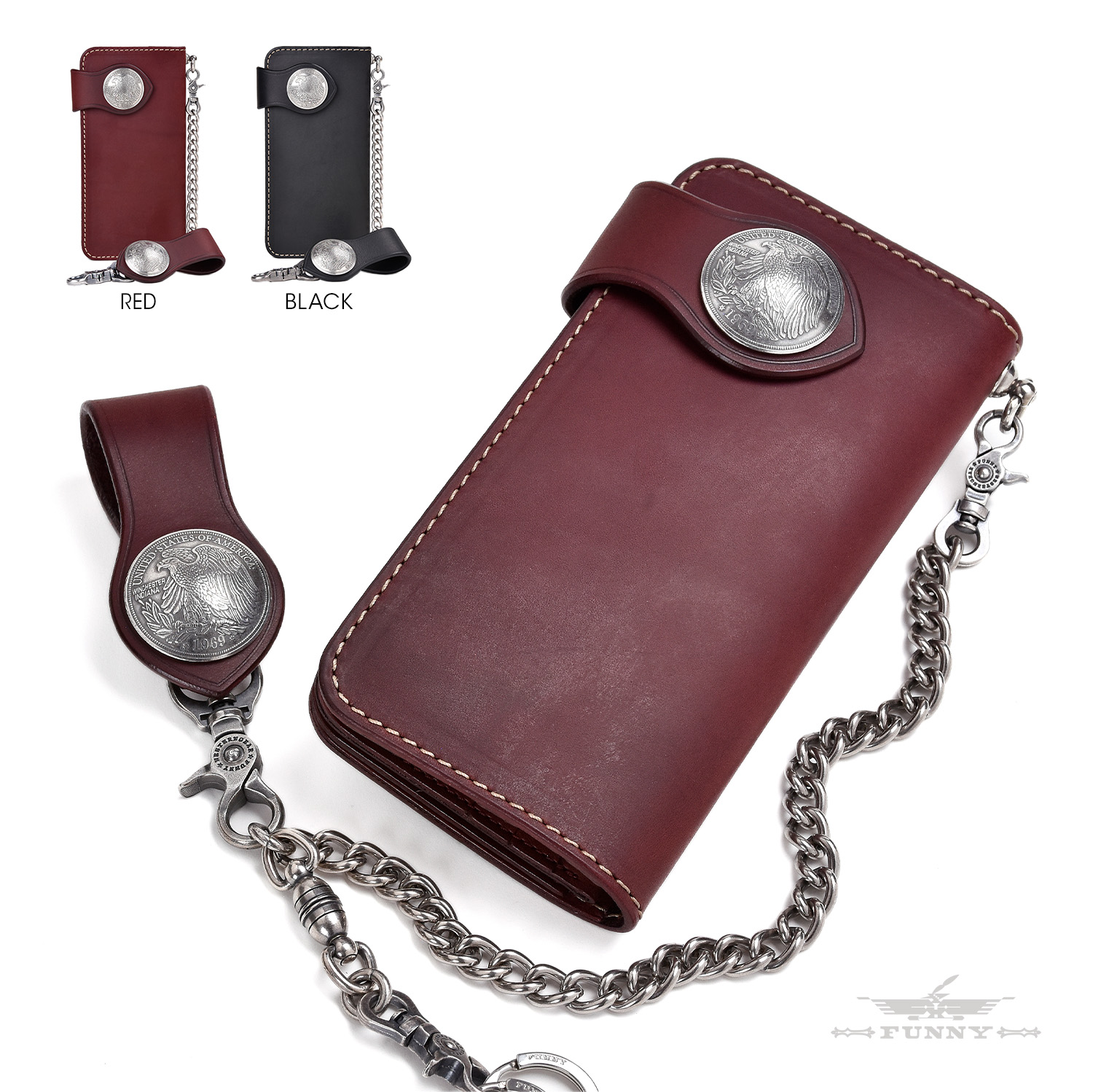 楽天市場】【FUNNY公式ストア】 ファニー ライダースウォレット 37mm