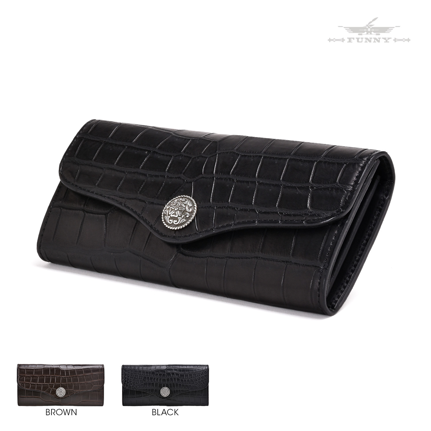 楽天市場】【FUNNY公式ストア】 財布 ワニ革 スマートポケット