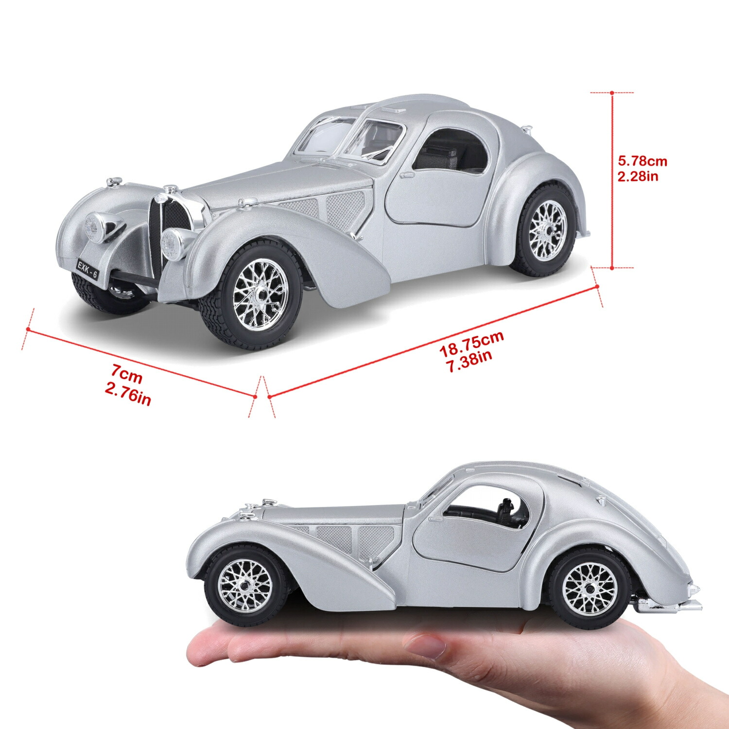 楽天市場】ミニカー 1/24 Bburago ブガッティ アトランティック