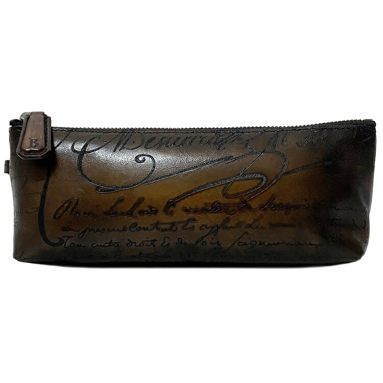 楽天市場】【送料無料】 ベルルッティ ペンケース ブラウン パティーヌ