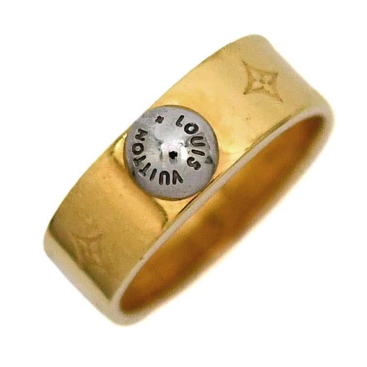 楽天市場】【送料無料】 ルイ ヴィトン リング ナノグラム ゴールド