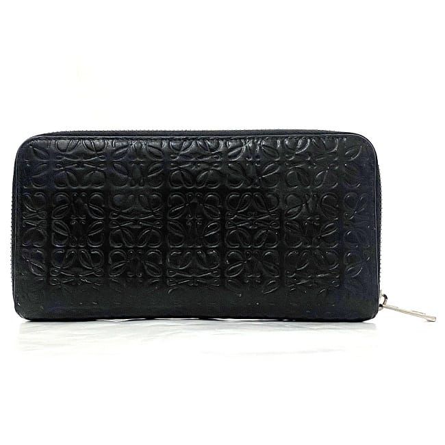 楽天市場】ロエベ ラウンドファスナー 長財布 ブラック シルバー