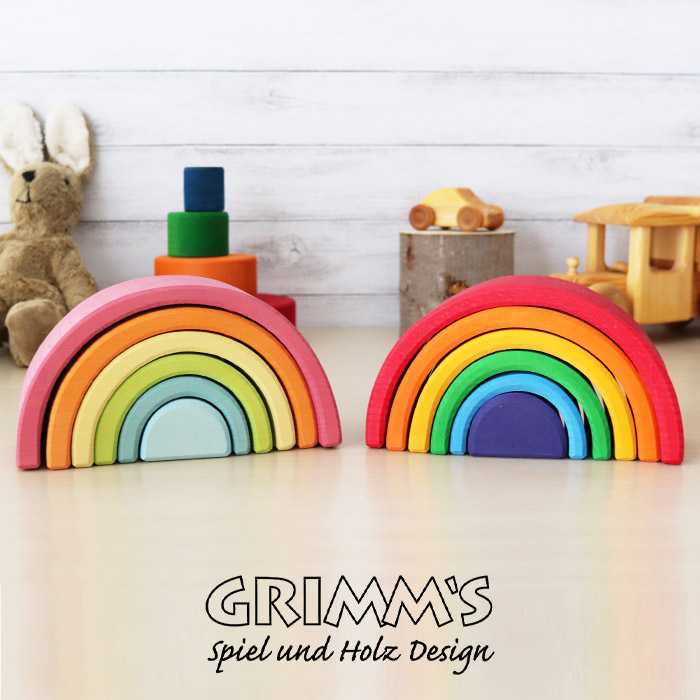 楽天市場】GRIMM'S グリムス 知育玩具 アーチレインボー 虹色トンネル