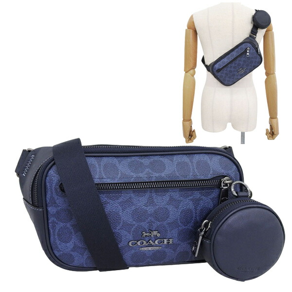 楽天市場】コーチ ネイビー（ボディバッグ・ウエストポーチ｜メンズ