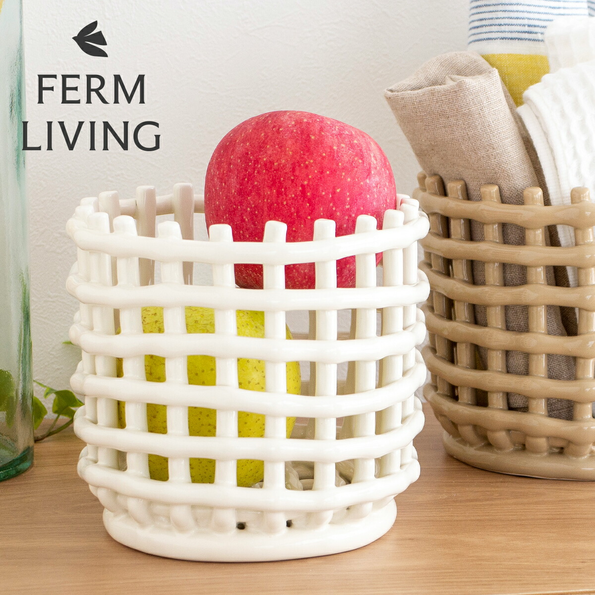 楽天市場】【取扱終了】Ferm Living セラミックバスケット スモール