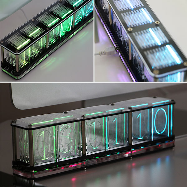 楽天市場】RGB TUBE CLOCK チューブ クロック【LED時計 デジタル時計