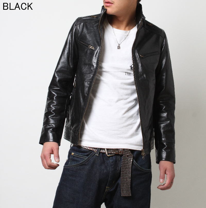 楽天市場】革ジャン 本革 シングルライダース メンズ ライダース