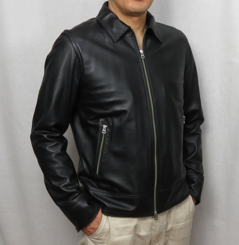 楽天市場】革ジャン レザージャケット 襟付き ライダースジャケット