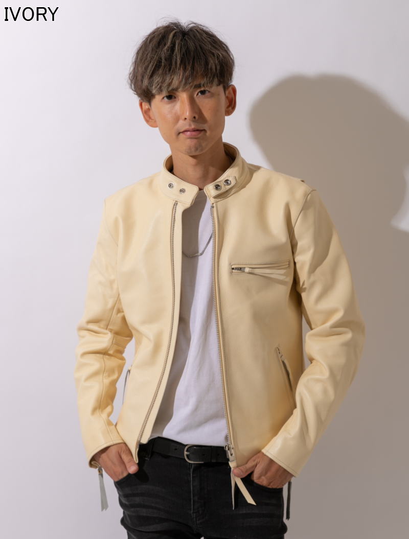 楽天市場】シングル ライダース 革ジャン メンズ 本革 大きいサイズ