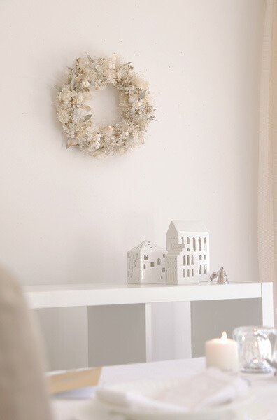 楽天市場】クリスマスリース ホワイトリース 特大 Lサイズ 玄関 飾り