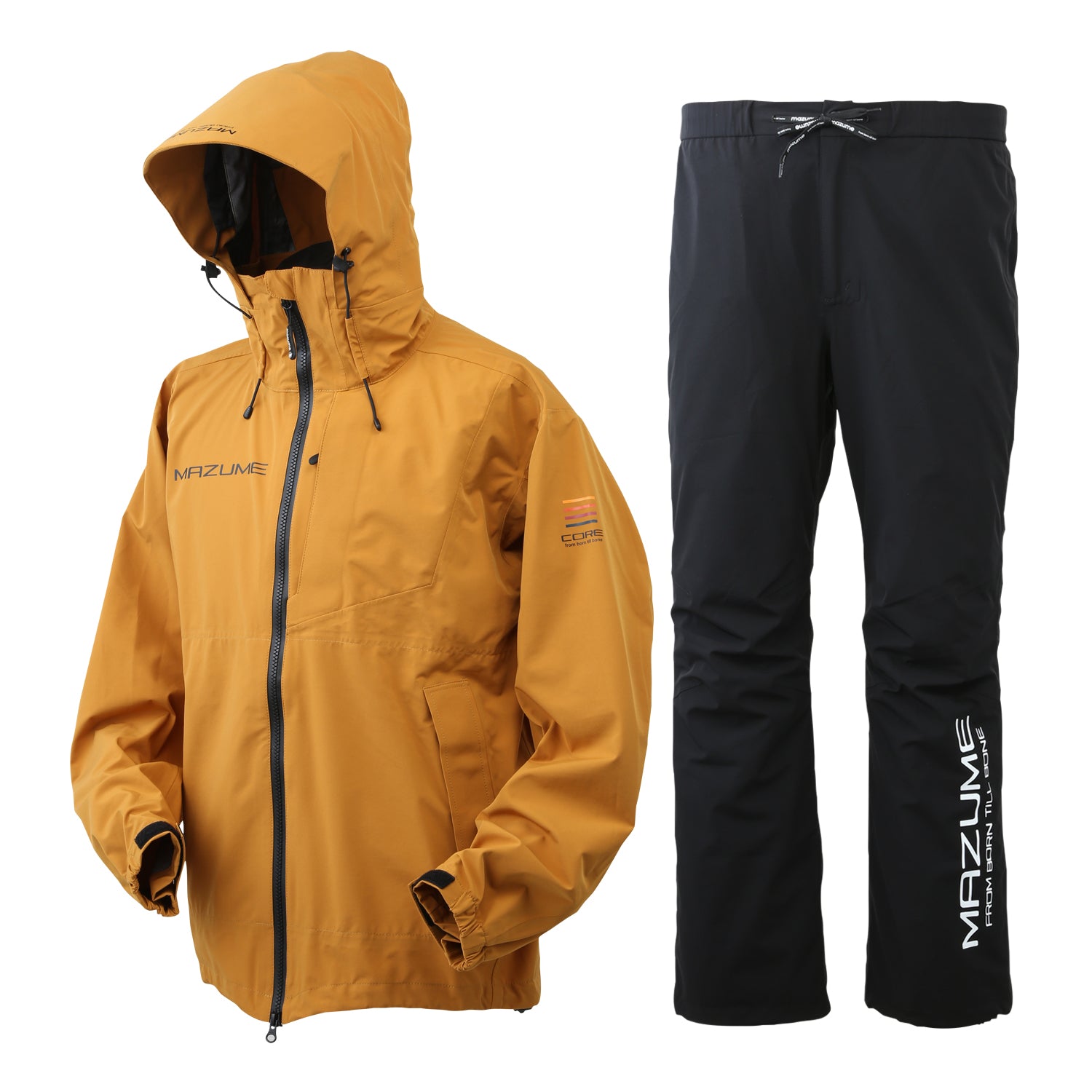楽天市場】mazume(マズメ) mzコアレインスーツ マスタード MZRS-820