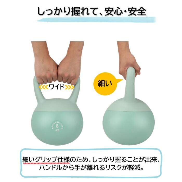 楽天市場】ケトルベル ソフト EZグリップ 4kg 5kg 6kg 8kg 10kg 12kg