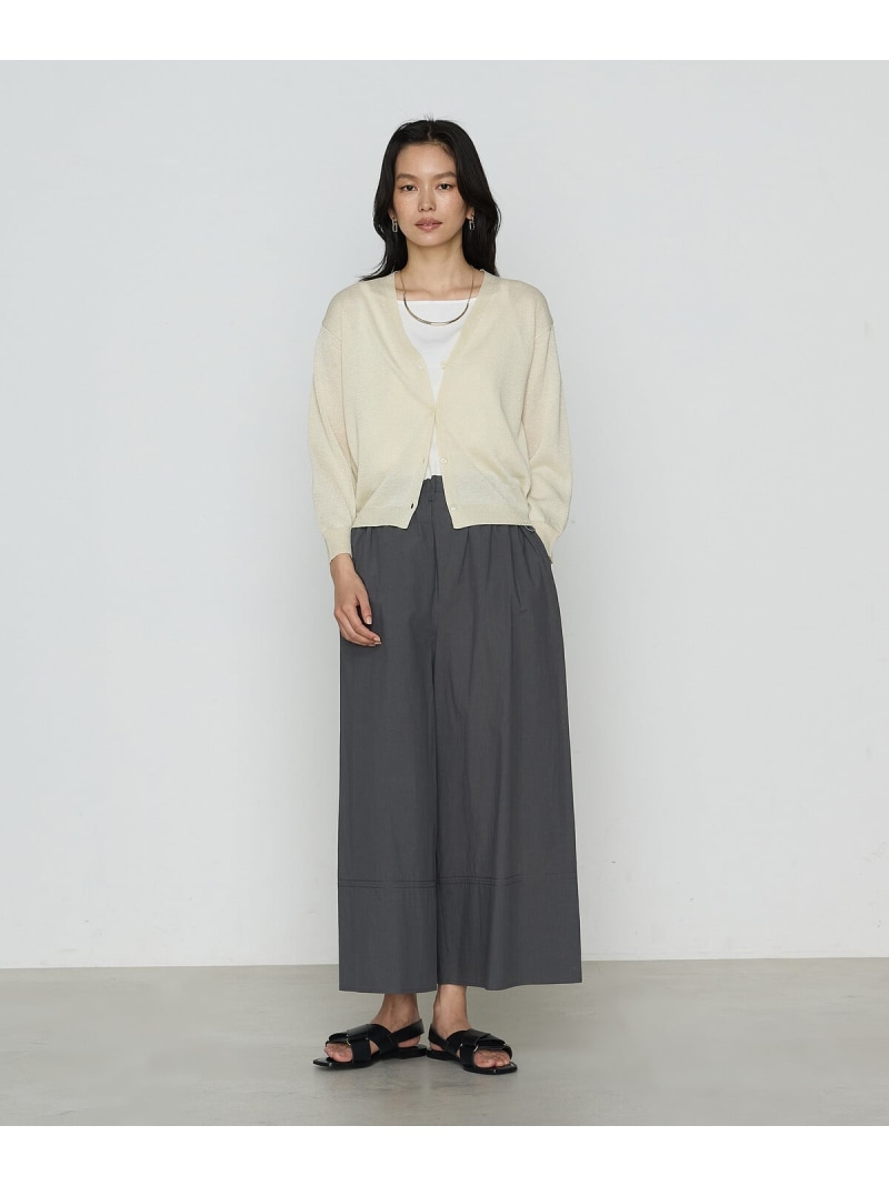 楽天市場】[ Sサイズ ] コットンタイプライター ギャザーワイドパンツ