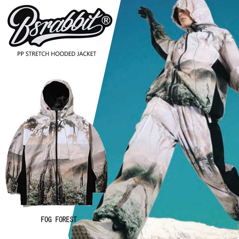 楽天市場】BSRABBIT ビエスラビット PP STRETCH HOODED JACKET FOG
