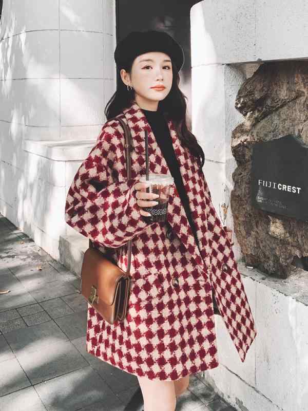 楽天市場】アウター レディース 冬 チェック柄 防寒 ウール コート