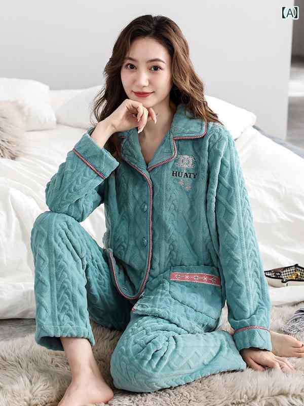 楽天市場】パジャマ レディース 冬 春秋 コーラル 厚手 もこもこ